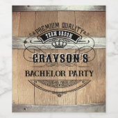 Huwelijksonderwerp Rustieke Vat Wijnlabel Wijn Etiket (Enkel label)