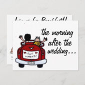 Huwelijksontbijt Nodig Post Kaarten uit (Voorkant / Achterkant)