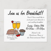 Huwelijksontbijt Nodig Post Kaarten uit (Achterkant)