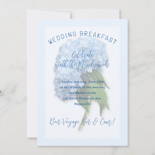 Huwelijksontbijt Passen getrouwd Blue Heaven Uitno Kaart (Voorkant)
