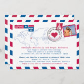 Huwelijksontvangst per luchtpost in Spanje Kaart (Voorkant / Achterkant)