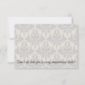 Huwelijksontvangstkaart in de stijl van de Mad Hat Kaart (Achterkant)