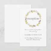 Huwelijksontvangstkaart voor in het bos informatiekaartje (Voorkant / Achterkant)