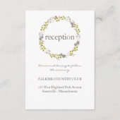 Huwelijksontvangstkaart voor in het bos informatiekaartje (Voorkant)