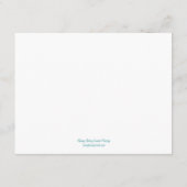 Huwelijksontvangstkaart Zeester - Turquoise Informatiekaartje (Achterkant)