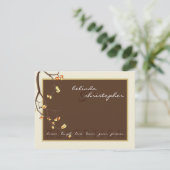 Huwelijksontvangstkaarten :: kersenbloesem 3L Kaart (Staand voorkant)