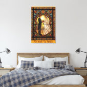 Huwelijksontwerp in traditioneel Glas in lood Canvas Afdruk (Insitu (Slaapkamer))