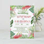 Huwelijksontwerp met bloemen in warme kleuren kaart (Staand voorkant)