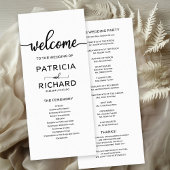 Huwelijksorde van de Dienst Ceremonie Programma Programmakaart