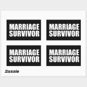 Huwelijksoverlevende Rechthoekige Sticker (Vel)