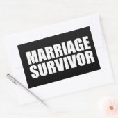 Huwelijksoverlevende Rechthoekige Sticker (Envelop)