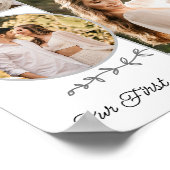 Huwelijkspaar Custom Fotocollage Mr. Mrs. Kisses Poster (Hoek)