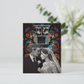 Huwelijkspaar gepersonaliseerde cadeau-ideeën briefkaart (Staand voorkant)