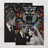 Huwelijkspaar gepersonaliseerde cadeau-ideeën kaart (Voorkant / Achterkant)