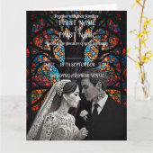 Huwelijkspaar gepersonaliseerde cadeau-ideeën kaart (Gele Bloem)