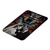 Huwelijkspaar gepersonaliseerde cadeau-ideeën magneet (Linkerzijde)