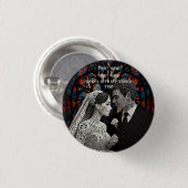 Huwelijkspaar gepersonaliseerde cadeau-ideeën ronde button 3,2 cm (Voorkant /achterkant)