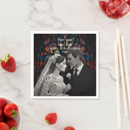 Huwelijkspaar gepersonaliseerde cadeau-ideeën servet