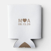 Huwelijkspaar Monogram Blikjeskoeler (Achterkant)