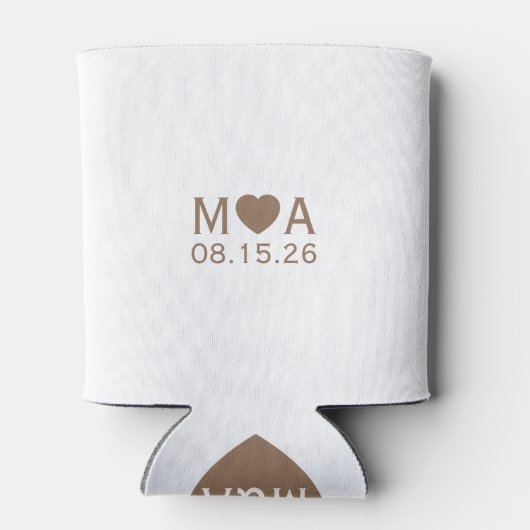 Huwelijkspaar Monogram Blikjeskoeler (Achterkant)