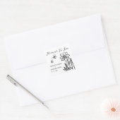 Huwelijkspakket 'Gemaakt om bij te zijn' met envel Vierkante Sticker (Envelop)
