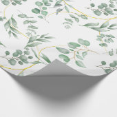 Huwelijkspapier Eucalyptus thema Cadeaupapier (Hoek)