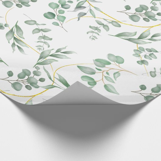 Huwelijkspapier Eucalyptus thema Cadeaupapier (Hoek)