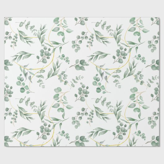 Huwelijkspapier Eucalyptus thema Cadeaupapier (Vlak)