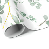 Huwelijkspapier Eucalyptus thema Cadeaupapier (Rol Hoek)