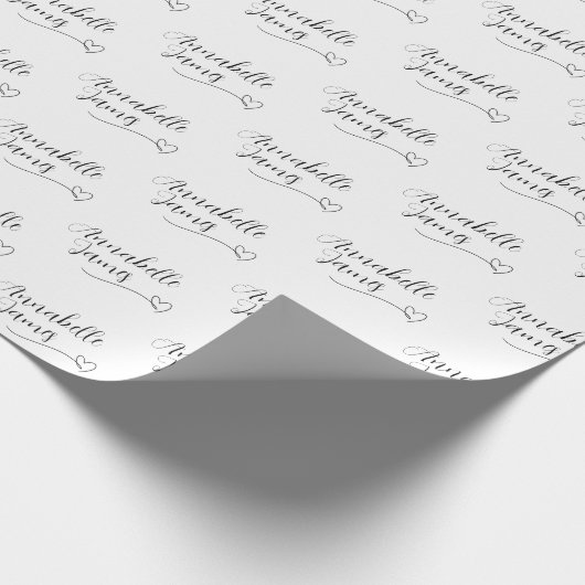 Huwelijkspapier met namen van koppels cadeauverpak cadeaupapier (Hoek)