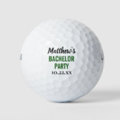 Huwelijkspartij Cadeau Moderne Typografie Golfballen (Voorkant)