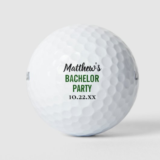 Huwelijkspartij Cadeau Moderne Typografie Golfballen (Voorkant)
