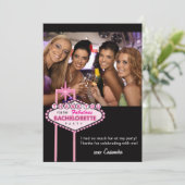 Huwelijkspartij Dank Je Kaart Foto - Vegas (Staand voorkant)