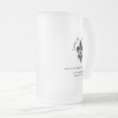 Huwelijkspartij Favorieten in Zwart en Wit Matglas Bierpul (Voorkant rechts)