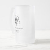 Huwelijkspartij Favorieten in Zwart en Wit Matglas Bierpul (Voorkant links)