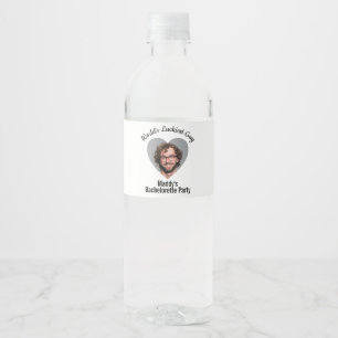 Huwelijkspartij Foto Hart Waterfles Label Etiket