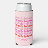 Huwelijkspartij Retro Verliefd en Dronken Koeler (Seltzer Voorkant)