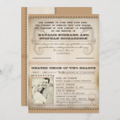  huwelijkspaspoort nodigt uit kaart (Voorkant / Achterkant)