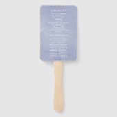 Huwelijkspatronen van Blue Floral Wedding Program Handwaaier (Achterkant)