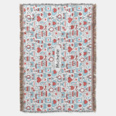 Huwelijkspictogrammen aangepaste naam gooien deken (Voorkant Verticaal)