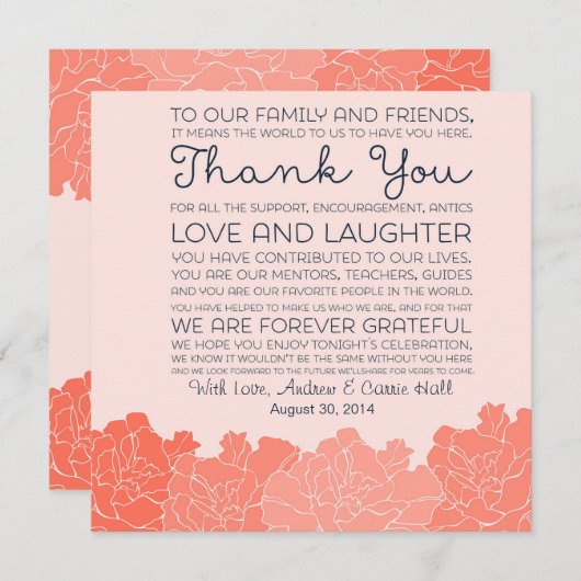 Huwelijksplaats Instelling Plaatskaart Bedankberic (Voorkant / Achterkant)