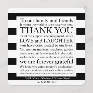 Huwelijksplaats Setting Place Card Bedankbericht Kaart