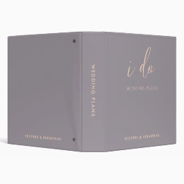 Huwelijksplannen Elegant Blush Pink Modern Stijlvo 1 1/2" Multomap