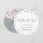 Huwelijksplannen gewijzigd circulaire uitgesteld save the date (Voorkant / Achterkant)