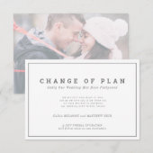 Huwelijksplannen gewijzigd: verplaatst in landscha save the date (Voorkant / Achterkant)