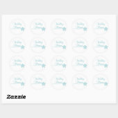 Huwelijksplanner Blauwgroen Elegantie Ronde Sticker (Vel)