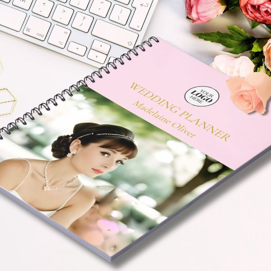 Huwelijksplanner  Foto Roze QR Code Notitieboek