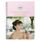 Huwelijksplanner  Foto Roze QR Code Notitieboek (Voorkant)