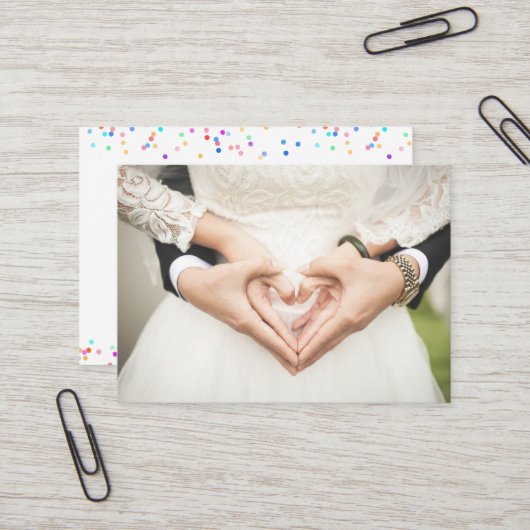 Huwelijksplanner / fotograaf visitekaartje (Voorkant / Achterkant in situ)