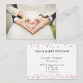 Huwelijksplanner / fotograaf visitekaartje (Voorkant / Achterkant)